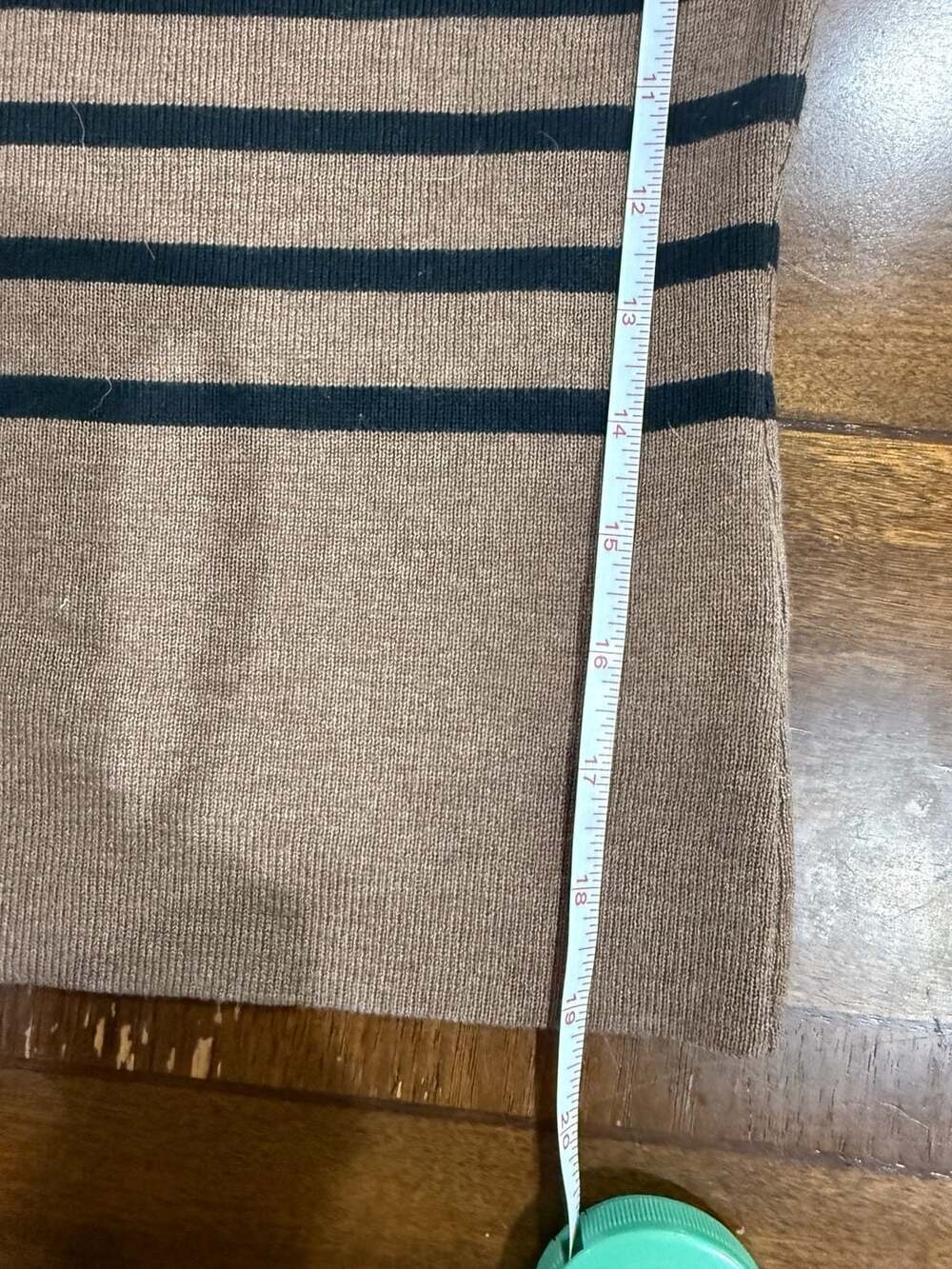 Blu Pepper Off Shoulder Striped Knit Sweater Y2K Beige Brown Black Large - Picture 8 of 8